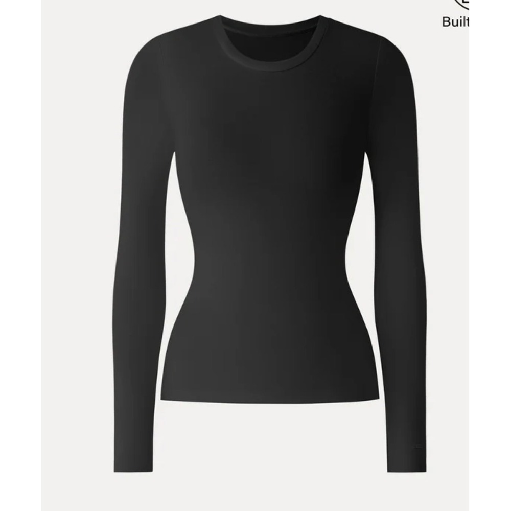 NWT OGL Womens LiteWarm Crewneck Brami Large Minimalist Capsule Black Eco Mousse